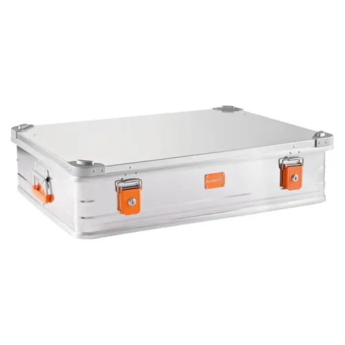 ALUBOX® E241-17 Premium Alukiste - Werkzeugkiste aus Aluminium, abschließbar und wasserfest mit 72 Litern Volumen – ideal für sicheren Transport und Aufbewahrung.