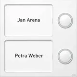 Ritto Portier Tastenmodul 2 WE - Klingel für 2 Wohneinheiten, weiß (1875270) - Türklingelanlagen mit elegantem Design, ideal für moderne Mehrfamilienhäuser und einfache Bedienung.