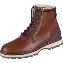 Bullboxer Schnürstiefel Braun - 42 - Robuste Stiefelette von Bullboxer mit warmem Futter und herausnehmbarer Decksohle. Ideal für den Alltag, kombiniert modernes Design mit hohem Tragekomfort. Hochwertiges Leder und Reißverschluss sorgen für einfache Handhabung.