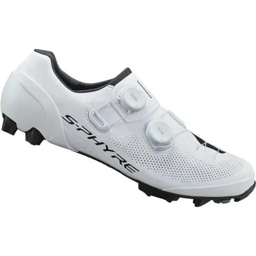 Shimano XC903 Radschuhe 42 Wide - Grau - MTB-Radschuhe mit Carbonplatte und SPD-Cleatnorm, ideal für Mountainbike und Gravelbike; ausgestattet mit Schnellschnürung und BOA-Drehverschluss für optimalen Halt.