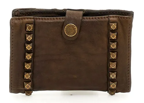 Campomaggi Geldbörse in Verde Militare - Elegante Geldbörse aus hochwertigem Rindsleder mit 10 Kartenfächern und Zipperfach für Münzen, perfekt für stilbewusste Fashionistas.