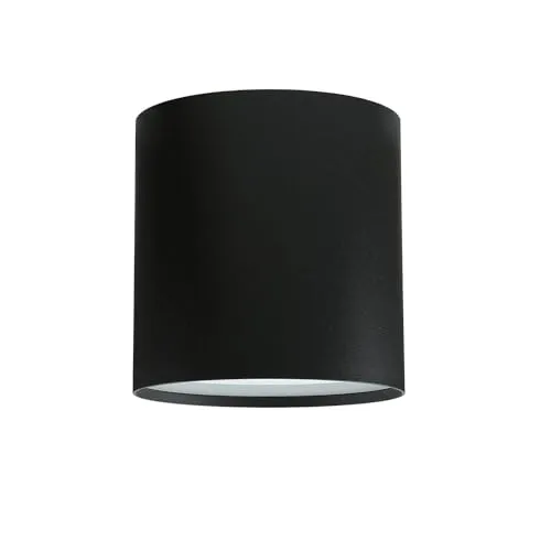 Moderne Spot Lampe Decke Schwarz Ø13cm GU10 POINT - Lampen - Schlichte Deckenlampe mit blendarmem Licht, ideal für kleine und große Räume. Flexibel durch freie Leuchtmittelwahl für individuelle Helligkeit und Lichtfarbe.