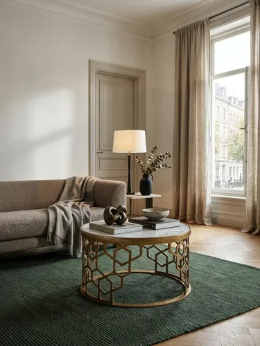 Eleganter Couchtisch Echter Marmor Weiß 60x60 cm mit Goldgestell - Moderner Couchtisch mit edler Marmorplatte und goldfarbenem Gestell. Jeder Tisch ist ein handgefertigtes Unikat und bietet viel Platz für Ihre Lieblingsgegenstände. Ideal für stilvolle Wohnzimmer.