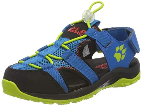 Jack Wolfskin Kids Outdoor Action Sandal - Wanderschuhe für Kinder, ideal für Abenteuer in der Natur mit griffiger Gummisohle und schnellem Schnellschnürsystem für perfekten Halt und Komfort.