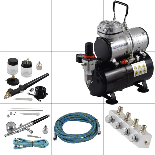 Agora-Tec® Airbrush Komplett-Set PROFI XIII.1