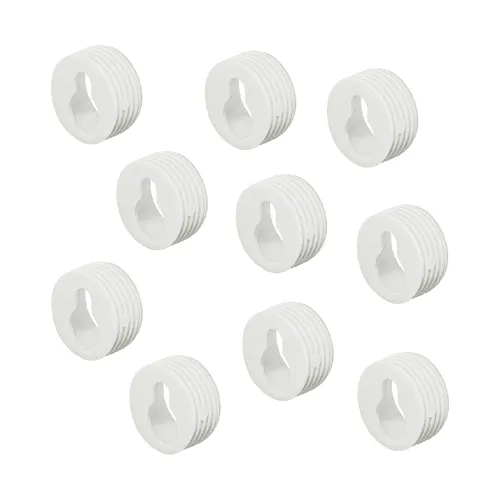 Gedotec 10x Schrankhalter Hängeschrank H3052 Ø 30 mm weiß Schlüsselloch-Form