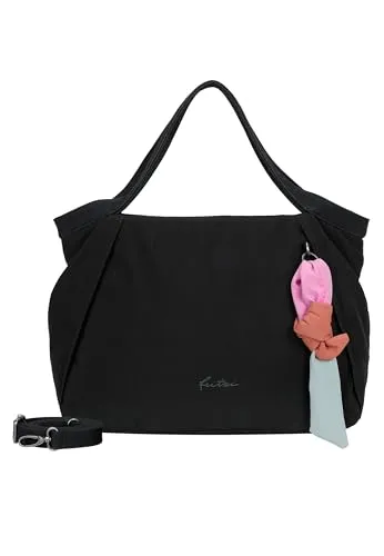 Fritzi aus Preußen Slouchy Shopper Tasche 48 cm schwarz - Handtaschen mit elegantem Design, ideal für den Alltag und ausreichend Platz für all Ihre Essentials.
