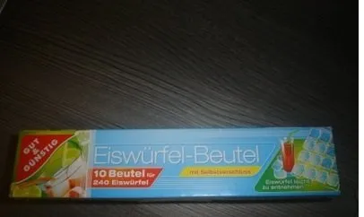 GUT & GÜNSTIG Eiswürfel-Beutel mit Selbstverschluss – 10 Stück