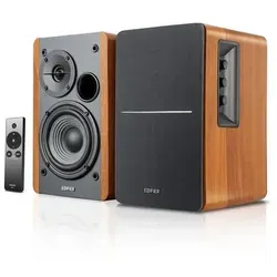 Edifier® R1280Ts Regal-Lautsprecher Stereo (42 W) - Regallautsprecher mit 42 W RMS Leistung und Fernsteuerung, ideal für Musikliebhaber, die Wert auf hochwertigen Klang und stilvolles Design legen.