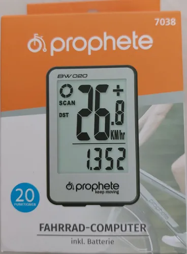 Prophete 7038 Fahrradcomputer, mit 20 Funktionen, Li-Ionen-Akku #12.3 425 M1
