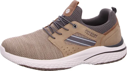 Dockers Herren Sneaker Beige - Sportlicher Sneaker aus hochwertigem Textil und Synthetik, mit bequemer Soft Insock Sohle für optimalen Tragekomfort. Ideal für Alltag und Freizeit.