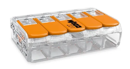 WAGO 221-415 Verbindungsklemme, 5 Fach - Inhalt: einzeln