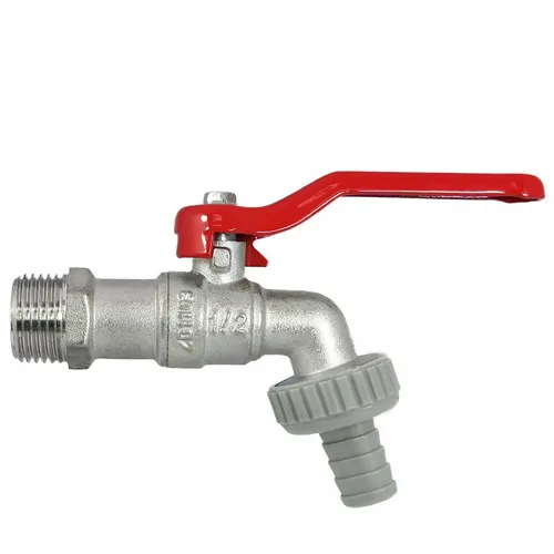 Chrom Messing Auslauf Kugelhahn Griffhebel bis 1“ Garten Wasser Schlauch Tülle