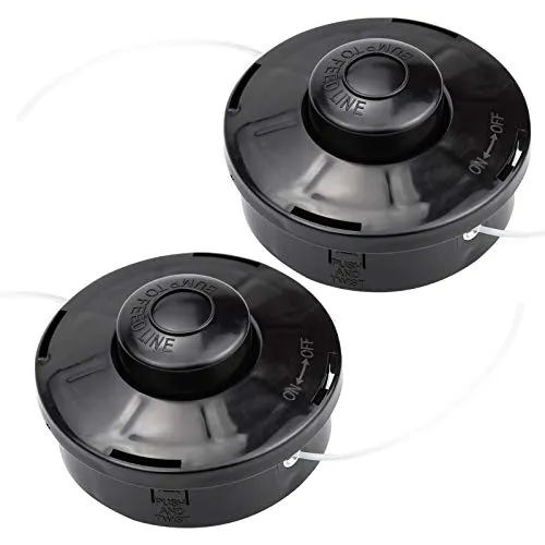 TDDL 2 STK Fadenspule Fadenkopf mit Tippautomatik Doppelfadenkopf M10x1,25 für Benzin Motorsense Rasentrimmer Fadenkopf Freischneider Grasschneider
