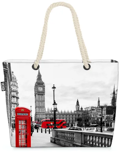 VOID Tasche London Telefonzelle - Damen-Handtasche mit einzigartigem London-Design, schmutz- und wasserabweisend, ideal für Freizeit und Reisen. Extra großer Stauraum von 36 Litern für alle Essentials.