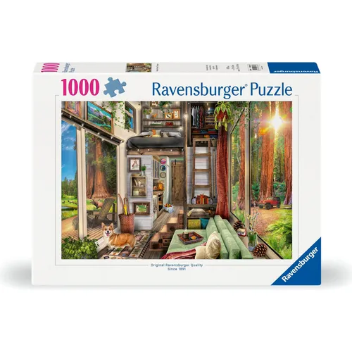 Ravensburger Puzzle 2D 1000 elementów: Domek w lesie, Nowy Design