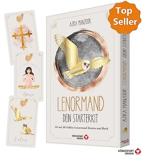 Lenormand - Dein Starterkit: 36 Golden-Lenormand-Karten und Buch - Kartenlegen: Enthält 36 hochwertige goldene Lenormand-Karten und ein informatives Buch für den perfekten Einstieg in die Wahrsagerei.
