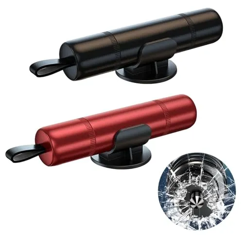 DALAETUS 2 Stück Notfall Nothammer Auto mit 2 Halterung