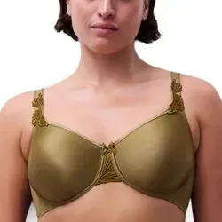 Chantelle BH Hedona Fashion Underwired Bra Olive E 85 Damen - Eleganter Chantelle Bügel-BH für Damen in Olive E 85. Ungepolsterte Cups sorgen für eine natürliche Form. Breite, verstellbare Schulterträger bieten hohen Tragekomfort. Ideal für jede Gelegenheit – Stil und Komfort vereint.