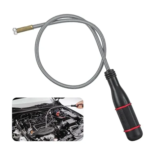 BuxiuGK 1 Stück Magnetheber Flexibel Biegsam Magnetstab Länge 590 mm zum Aufnehmen von kleinen Teilen, Muttern, Schrauben,Metallgegenstände, Autoteilen