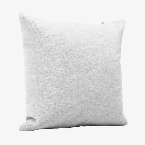 Wolkenfeld Flanell Kissenbezug 80x80 Hellgrau Melange – Kuschelig weicher Winter Kissenhülle aus Baumwolle – Made in Germany – Warm & Atmungsaktiv mit verdecktem Reißverschluss – OEKO-TEX zertifiziert