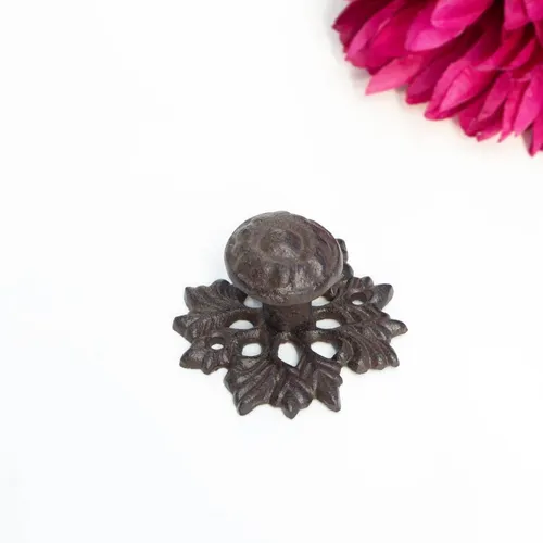 Türknauf ,Knauf fürs Tor, feststehend | Eisen, braun | HxB 8x8cm