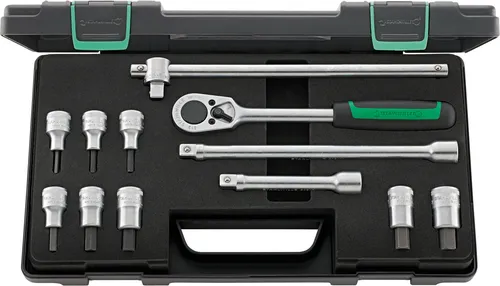 STAHLWILLE 1/2 Steckschlüsselsatz 54/8/4 KN 12 St. – Robuster Werkzeugkasten