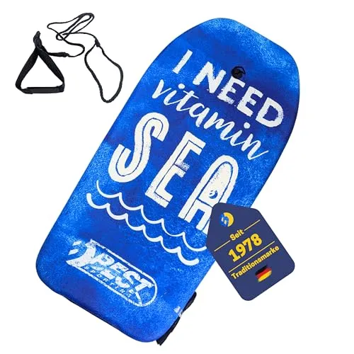 BEST SPORTING Bodyboard Kinder – Leichtes Surfbrett für Strand & Meer - Bodyboards fürs Surfen – Ideal für Kinder und Jugendliche, leicht und stabil aus EVA-Schaum, inkl. Leash für Sicherheit beim Wellenreiten.