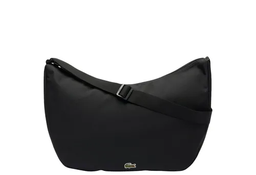LACOSTE Damen Handtasche Neocroc L Moon Bag - Schwarz - Stylische Handtasche mit Reißverschluss und markantem Lacoste Krokodil-Logo, ideal für den Alltag. Maße: 35x46x11,5cm (HxBxT) aus hochwertigem Polyester.