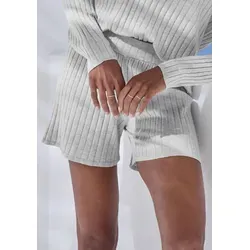 French Connection Damen Shorts, Gr. 36/38, Hellgrau Meliert in silber von French Connection