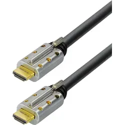 TME C505-20L - 20m High Speed HDMI Kabel mit Ethernet - A/V-Kabel (HDMI) mit 4K x 2K @ 60Hz, ideal für hochwertige Videoübertragungen. Aktives Kabel mit integriertem Chipset für stabile Verbindungen und abnehmbaren Stecker für enge Durchführungen.