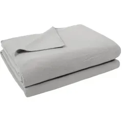 Zoeppritz Fleecedecke Soft-Fleece in Hellgrau - Hochwertige 160x200 cm Soft-Fleece Decke, pflegeleicht und Oeko-Tex® zertifiziert, ideal für gemütliche Abende auf der Couch.