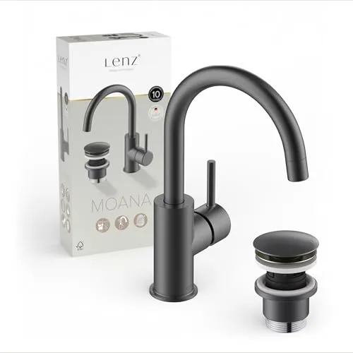 Lenz Waschtischarmatur MOANA in Graphit in grau von Lenz