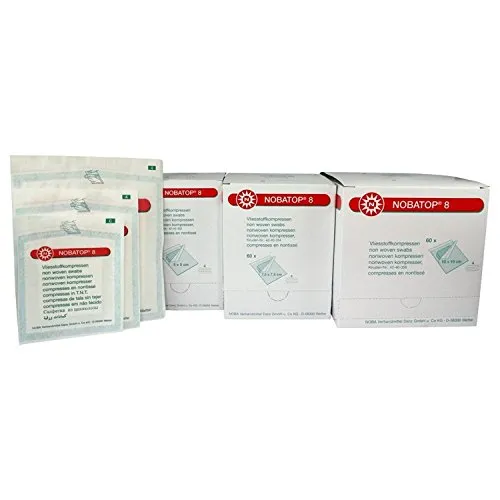 Nobatop 8 Kompressen 10x20 cm Steril, 50X 2 Stk