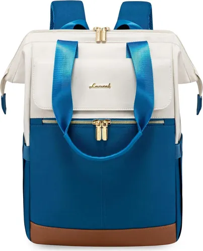 LOVEVOOK Damen Rucksack Blau 15,6 Zoll mit USB-Anschluss