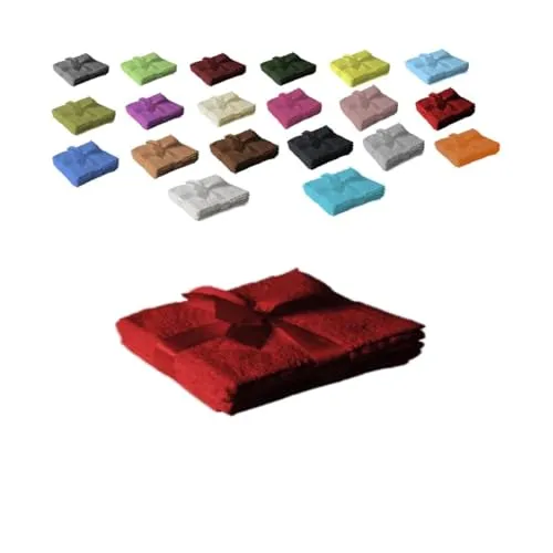 EXKLUSIV HEIMTEXTIL Seiftuch 4er Set 30 x 30 cm Rot