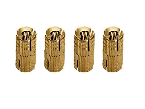 Einbohrscharnier Zylinderscharnier Messingscharnier Einbohrband verdecktes Scharnier Tonnenscharnier mit 180 ° Öffnungswinkel (14mm) 4 Stück