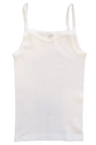 Produktbild HERMKO 2460 Mädchen Trägerhemd aus 100% Bio-Baumwolle, Naturfaser-Unterhemd BZW. Top, Farbe:weiß, Größe:140