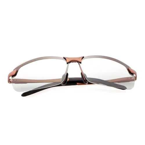 MIRYEA Herren Photochromatisch Sportbrille Polarisiert Sonnenbrille UVA UVB Brillen (3043-Braun)