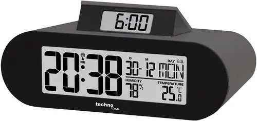 tchnoline WT376 digitaler Funkwecker in schwarz von Technoline