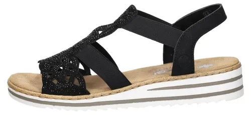 Rieker V0646-00 Damen Slipper in schwarz von Rieker