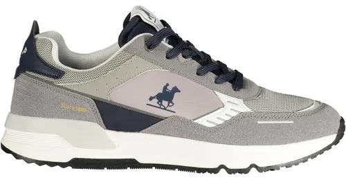 Sportliche Herren-Sneaker in Grau mit blauen Akzenten
