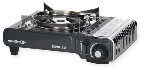 BRUNNER Gaskocher Devil SD NG - Campingkocher mit 2200 W Leistung, Zündsicherung und praktischem Transportkoffer – ideal für Outdoor-Abenteuer.