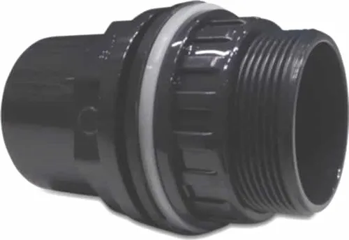 PVC Durchführung Klebemuffe/Klebestutzen x AG 40/50 x 1 3/4