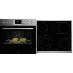 AEG KOMBI 3025P EEK: A++ Herdset mit Glaskeramikkochfeld