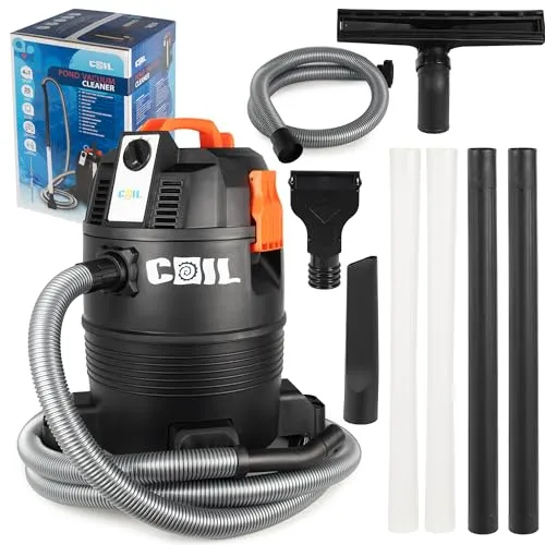 COIL Teichschlammsauger 1600 W - Teichschlammsauger mit großem 35l Tank und Gebläsefunktion, ideal für die effektive Reinigung von Teichen und Pools.