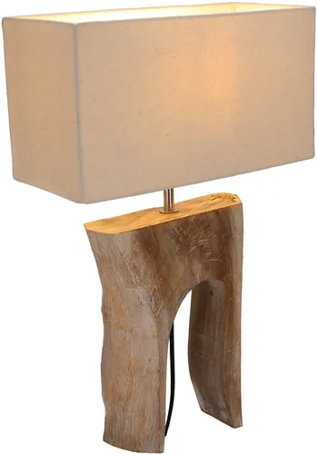 Handgemachte Tischlampe Palen aus Naturmaterial - Lampen aus Naturmaterial, fair gehandelt in Indonesien, ideal für ein gemütliches Wohnzimmer mit einem einzigartigen Ethno-Stil.