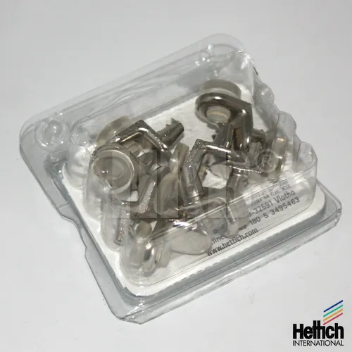 Glasbodenträger, Druckguss vernickelt, ø 5mm, B=11,5 mm, Hettich 49573 8 x