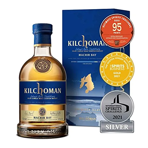 Kilchoman Machir Bay Whisky 0,7 Liter - Intensiver Geschmack - Spirituosen, Schnaps & Likör mit Aromen von Vanille, Zitrusfrüchten und maritimen Noten. Ein einzigartiger Whisky mit floralen und würzigen Nuancen, ideal für Genießer.