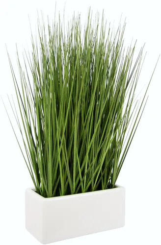 Kunstgras Gras, I.GE.A. - 45 cm in eleganter Keramikschale - Kunstgräser für pflegeleichte Wohnakzente. Das 45 cm hohe Kunstgras in stilvoller Keramikschale bringt zeitgemäßes Grün in Ihr Zuhause und passt in jedes Zimmer.